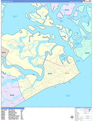 Atlantic City Wall Map Color Cast Style 2026